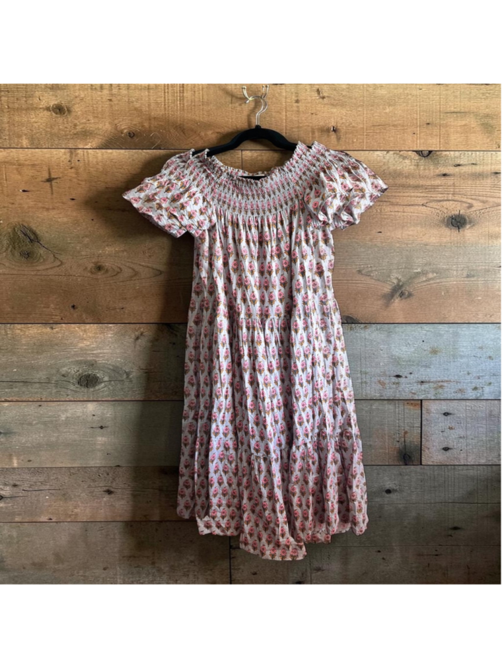 Women's Marea Floral Off-Shoulder Smocked Tiered Dress
